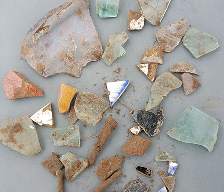 glass and pottery