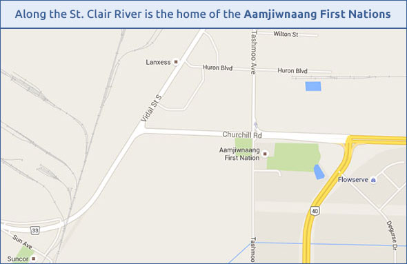 Chippewas of Sarnia Map